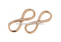 Link infinit, argint 925 placat cu aur roz, 18mm - x1