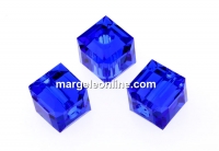 Swarovski, cube bead, majestic blue, 4mm - x2