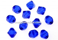 Swarovski, margele bicone xilion, majestic blue, 4mm - x20