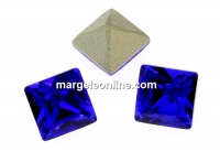 Swarovski, fancy chaton square, majestic blue, 6mm - x6