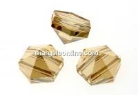 Swarovski, hexagon spike beads, golden shadow, 7.5mm - x2