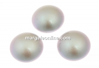 Swarovski, crystal pearl cabochon, iridescent dove grey, 6mm - x2