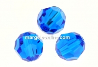 Swarovski, faceted round bead, capri blue, 7mm - x2