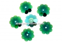 Swarovski, marguerite, emerald shimmer, 12mm - x4