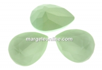 Swarovski drop fancy, powder green, 14x10mm - x1