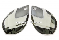 Swarovski, pandantiv picatura, black diamond lt. chrome, 22mm - x1