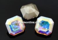 Swarovski, imperial chaton square, aurore boreale, 10mm - x1