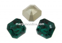 Swarovski, imperial chaton square, emerald, 10mm - x1