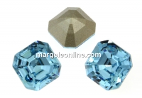 Swarovski, imperial chaton square, aquamarine, 10mm - x1