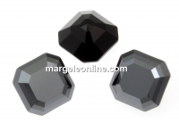 Swarovski, imperial chaton square, hematite, 10mm - x1