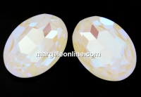 Swarovski, rivoli cabochon, light grey DeLite, 30mm - x1