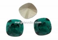 Swarovski, square fancy, emerald, 10mm - x1