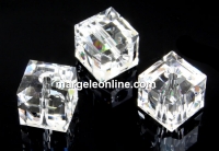 Swarovski, cube bead, crystal, 12mm - x1