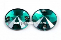 Swarovski, link, emerald, 12mm - x2