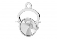 Pendant base, 925 silver, rivoli 8mm - x1