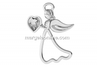 Pendant base, 925 silver, angel, for 4884 fancy chaton 5.5mm - x1