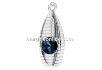 Pendant base, 925 silver, Burj Al Arab, rivoli 6mm - x1