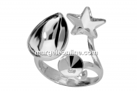 Ring base Starlight, 925 silver, adjustable - x1