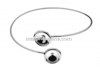 Adjustable Bracelet, 925 silver, for 2 Swarovski rivoli 10mm - x1