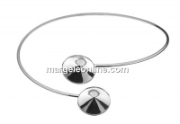 Adjustable Bracelet, 925 silver, for 2 Swarovski rivoli 14mm - x1