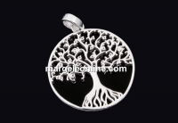 Pendant, tree of life, 925 silver, 40x31mm  - x1