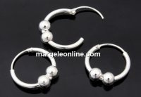 Earring findings, 925 silver, 14x1.5mm - x1pair