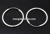 Earring findings, 925 silver, 45x2mm - x1pair