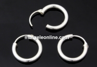 Earring findings, 925 silver, 16x2.4mm - x1pair