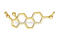 Link, estrogen formula, gold plated 925 silver, 34mm - x1