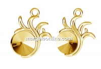 Pendant base, gold plated 925 silver, for rivoli 8mm - x1