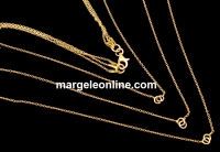 Triple chain for 3 links, gold plated 925 silver, 35+42+45cm - x1