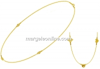 Chain for 3 links, gold plated 925 silver, 45cm - x1