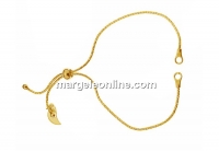 Bracelet for link, gold plated 925 silver, 23cm - x1