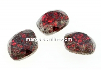 Swarovski, fancy square, scarlet black patina, 12mm - x1