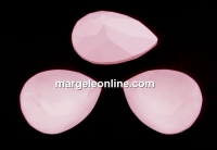 Swarovski, drop fancy, powder rose, 14x10mm - x1