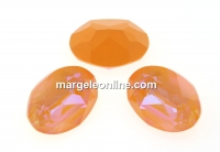 Swarovski, rivoli cabochon, peach DeLite, 14x10mm - x1