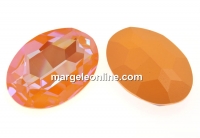 Swarovski, rivoli cabochon, peach DeLite, 30x22mm - x1