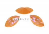 Swarovski navette, fancy chaton, peach DeLite, 10mm - x4