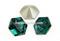 Swarovski, fancy Kaleidoscope hexagon, emerald, 6mm - x2