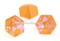 Swarovski, fancy Kaleidoscope hexagon, peach DeLite, 9.4mm - x1