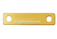 Link, engraved, 925 gold plated silver, 25x6mm - x1