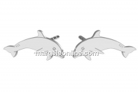 Earrings Dolphin,  925 silver - x1pair