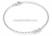 Bracelet for link, oval jump rings, 925 silver, 15cm - x1