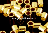 Tubular crimp, gold plated 925 silver, 2mm - x20pcs