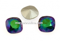 Swarovski, square fancy, emerald luminous green, 10mm - x1