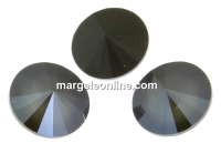 Swarovski, rivoli, dark grey, 14mm - x1