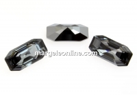 Swarovski 4595, Elongated Imperial, silver night, 8x4mm - x2