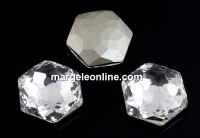 Swarovski 4683, fantasy hexagon, crystal, 8mm - x2