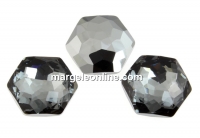 Swarovski 4683, fantasy hexagon, silver night, 14mm - x1