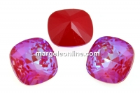 Swarovski, square fancy, Royal Red DeLite, 10mm - x1